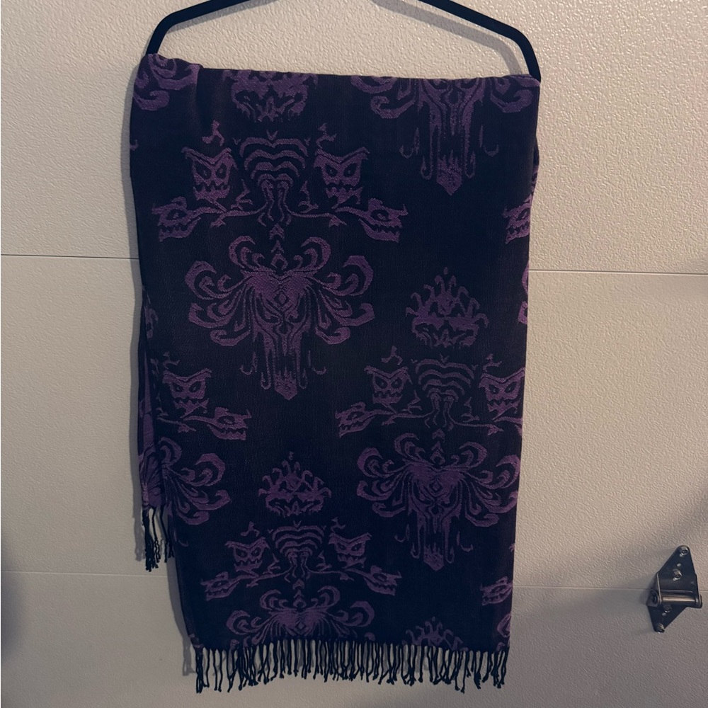 Disney Haunted Mansion Purple and Black Blanket